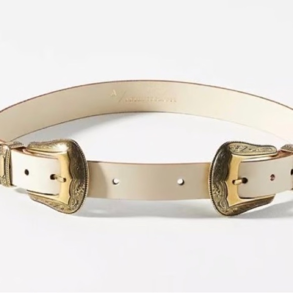 Anthropologie Western Double Buckle Belt